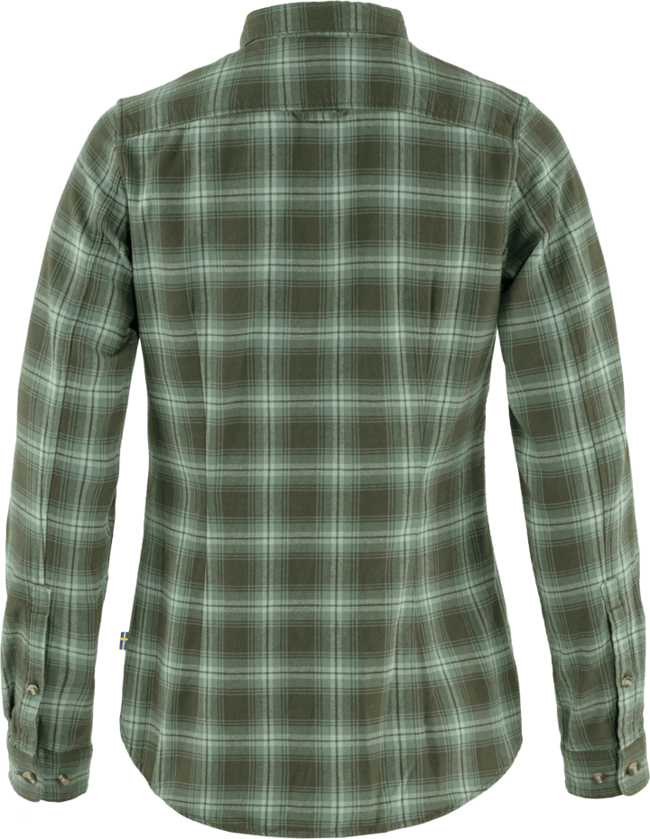 Women's Övik Flannel Shirt Deep Forest-Patina Green Fjällräven