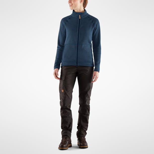 Women's Övik Fleece Zip Sweater Navy Fjällräven