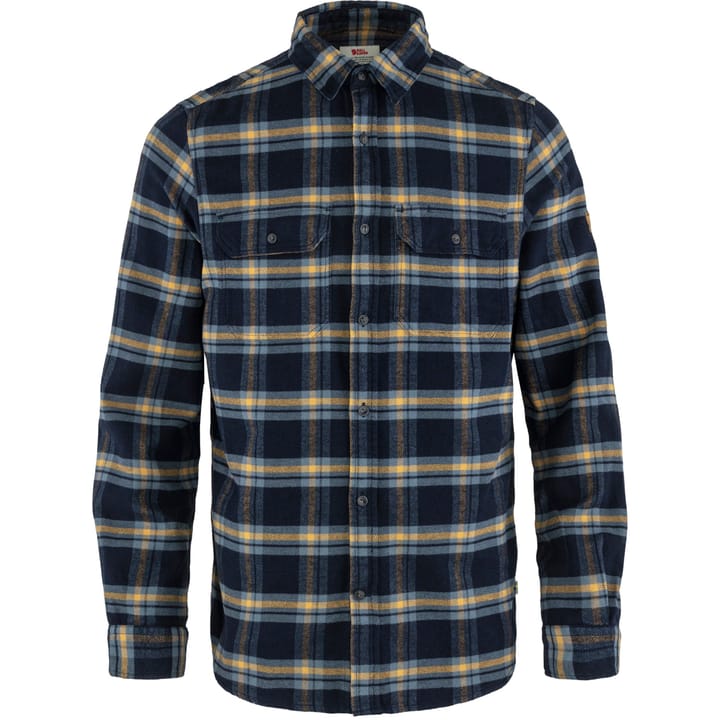 Men's Övik Heavy Flannel Shirt Dark Navy-Buckwheat Brown Fjällräven