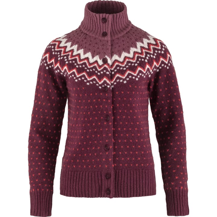 Fjällräven Women's Övik Knit Cardigan Dark Garnet Fjällräven