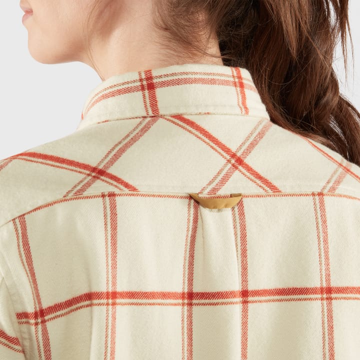 Fjällräven Women's Övik Twill Shirt Long Sleeve Chalk White-Cabin Red Fjällräven