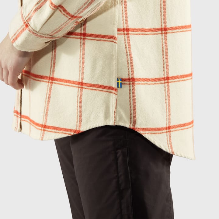 Fjällräven Women's Övik Twill Shirt Long Sleeve Chalk White-Cabin Red Fjällräven