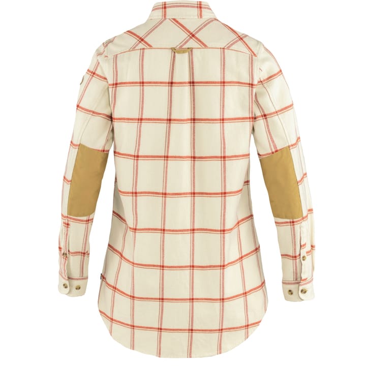 Fjällräven Women's Övik Twill Shirt Long Sleeve Chalk White-Cabin Red Fjällräven