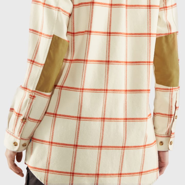 Fjällräven Women's Övik Twill Shirt Long Sleeve Chalk White-Cabin Red Fjällräven