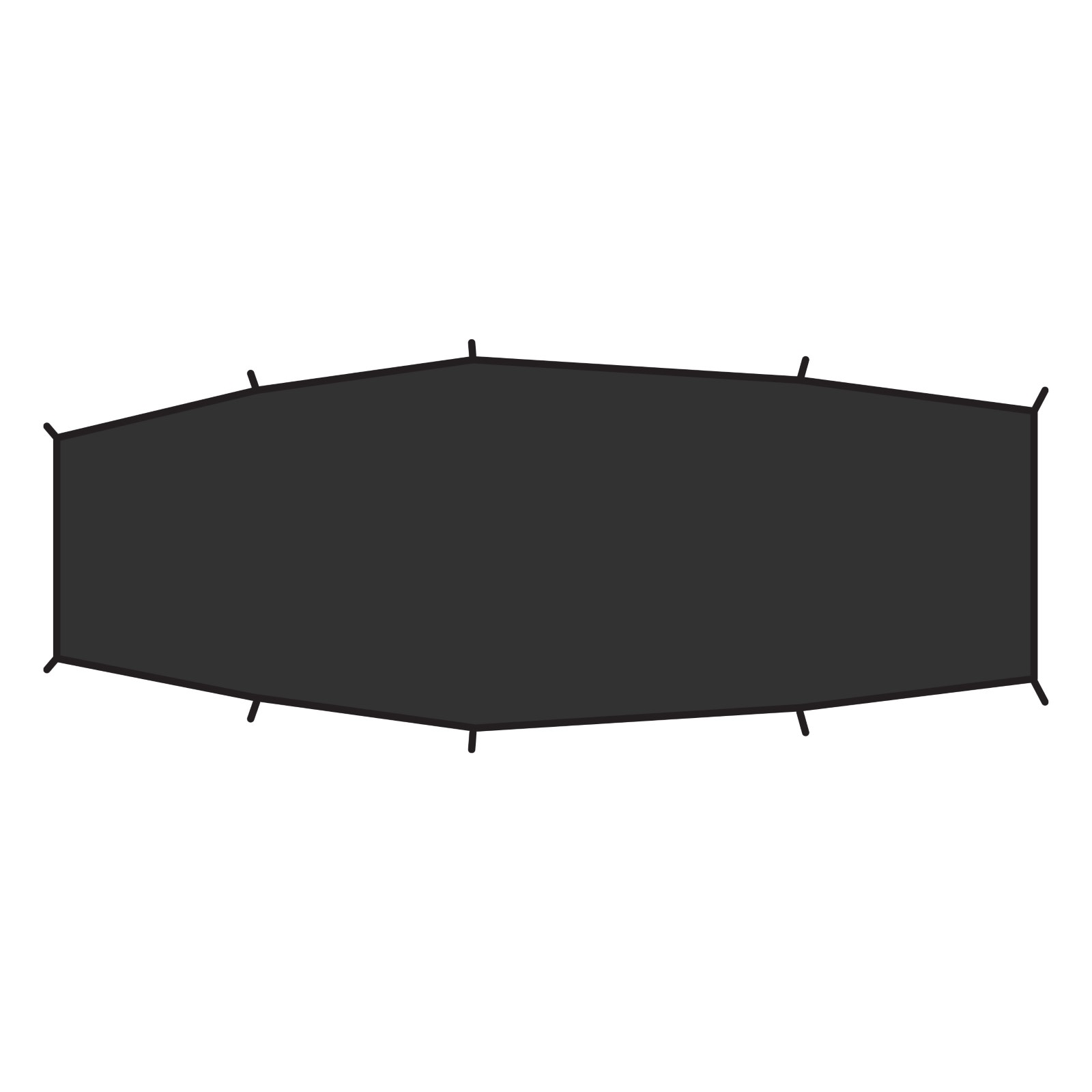 Fjällräven Shape 2 footprint Black Tälttillbehör OneSize