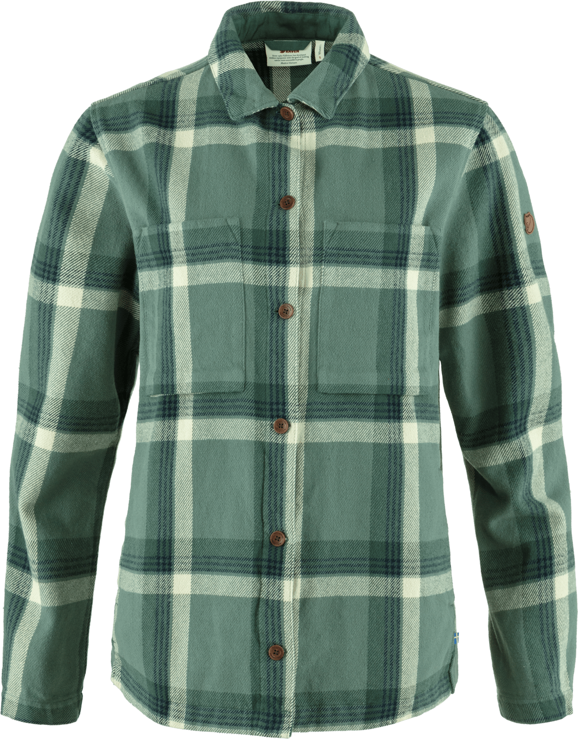 Women's Singi Flannel Overshirt Patina Green-Deep Patina