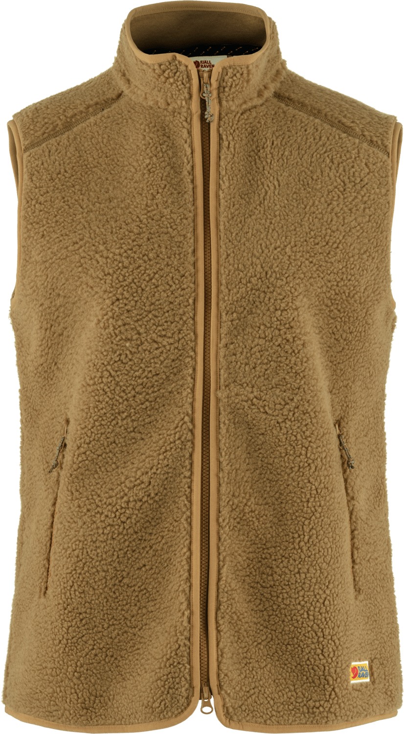 Fjällräven Women's Vardag Pile Fleece Vest Buckwheat Brown