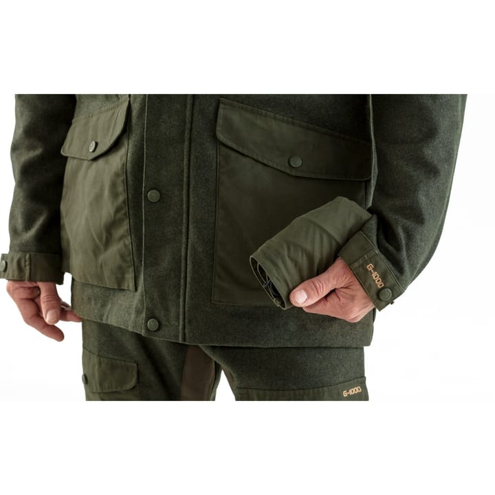 Men's Värmland Wool Jacket Dark Olive-Dark Olive Camo Fjällräven