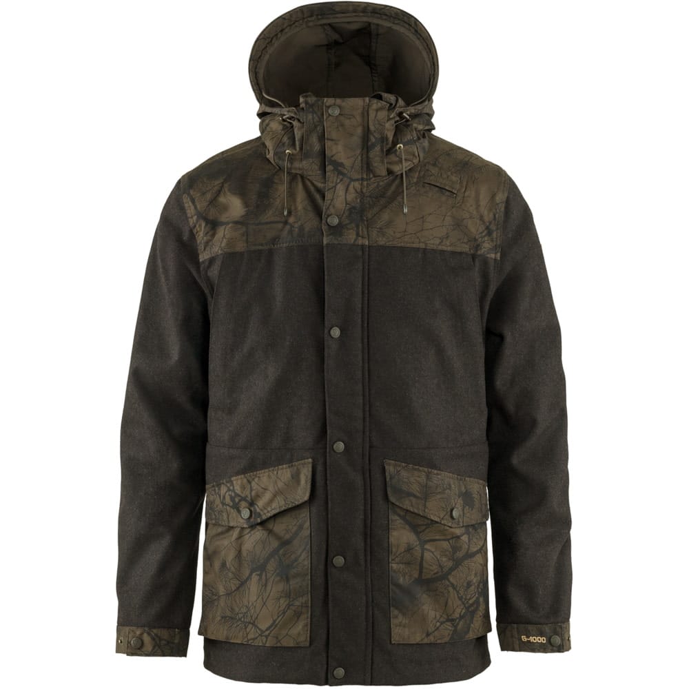 Men's Värmland Wool Jacket Dark Olive-Dark Olive Camo