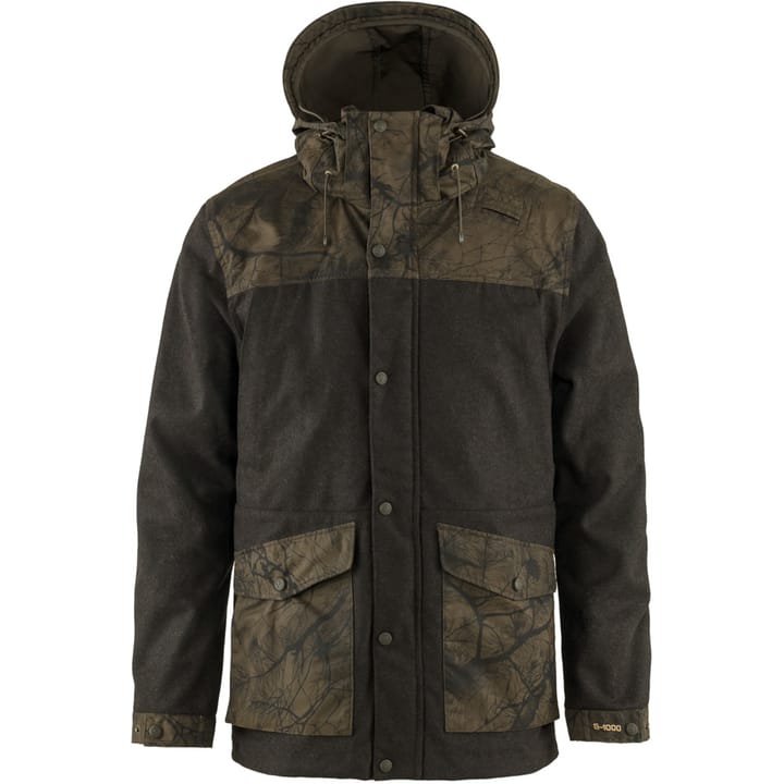 Men's Värmland Wool Jacket Dark Olive-Dark Olive Camo Fjällräven