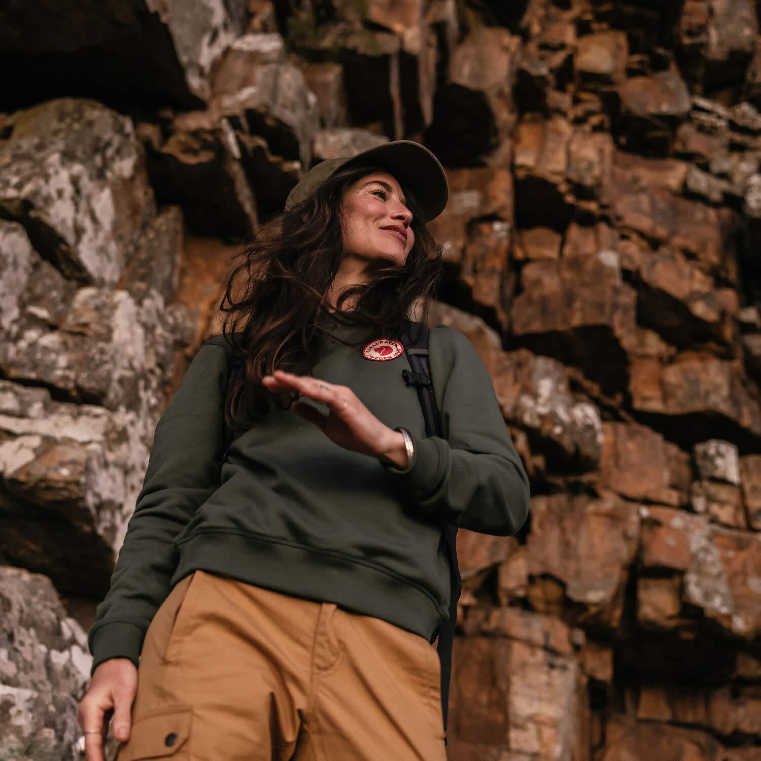 Fjällräven Women's 1960 Logo Badge Sweater Deep Patina