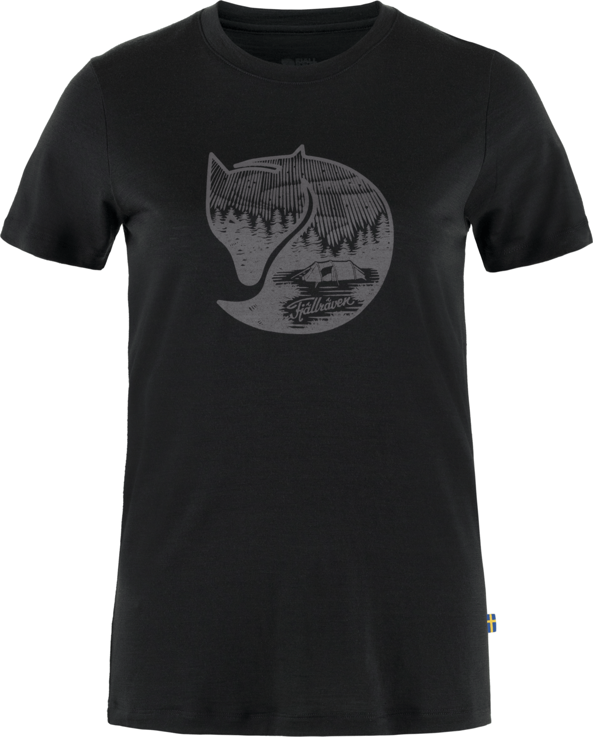 Fjällräven Women's Abisko Wool Fox Short Sleeve Black/Iron Grey