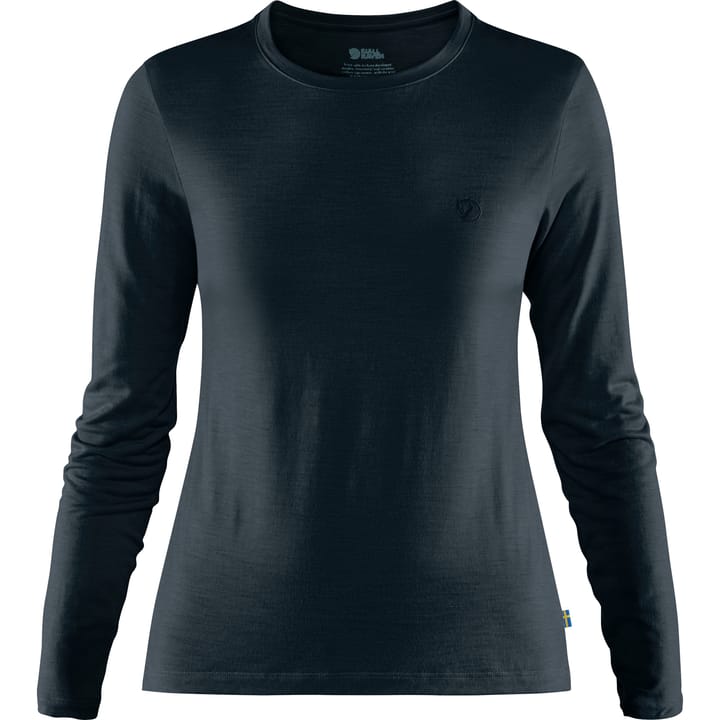Fjällräven Women's Abisko Wool Ls Dark Navy Fjällräven Fjällräven Women's Abisko Wool Ls Dark Navy Fjällräven