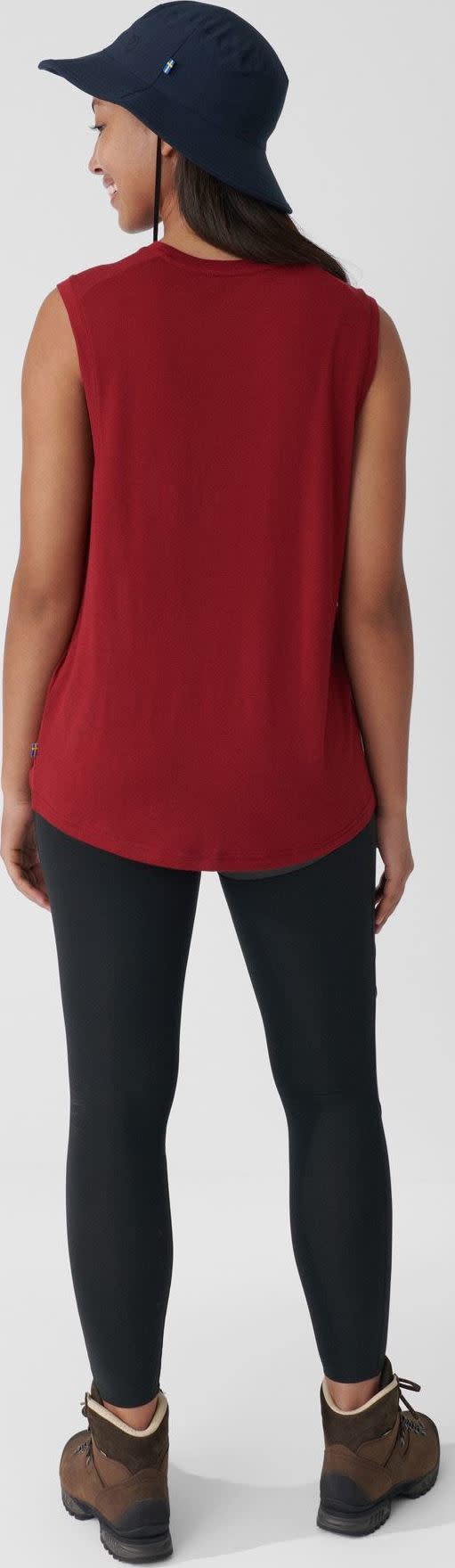 Women's Abisko Wool Tank Top Black Fjällräven