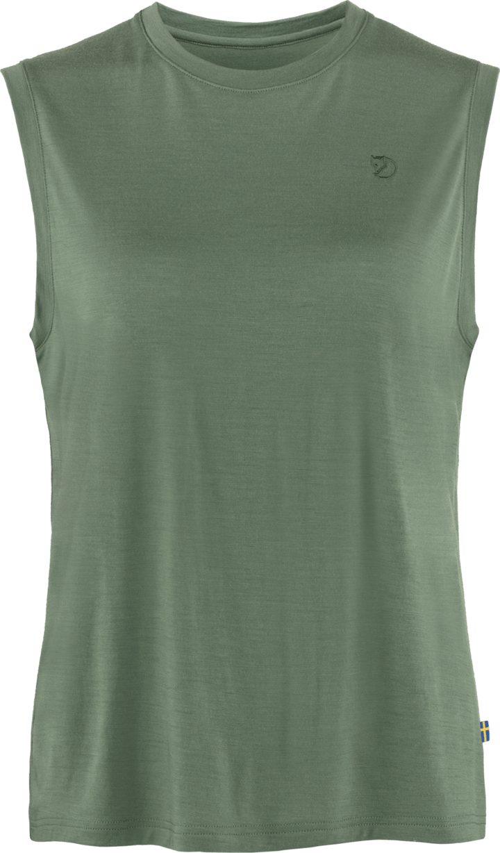 Women's Abisko Wool Tank Top Patina Green Fjällräven