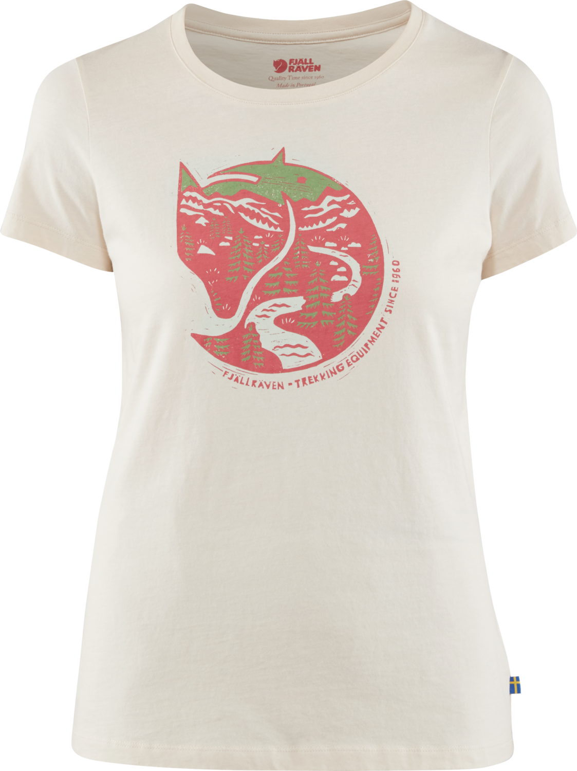 Women’s Arctic Fox Print T-shirt Chalk White