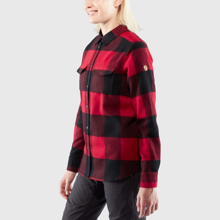 Women's Canada Shirt Longsleeve Autumn Leaf-Bordeaux Red Fjällräven