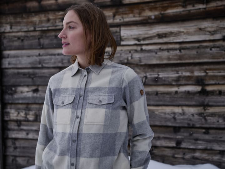 Women's Canada Shirt Longsleeve Fog-Chalk White Fjällräven