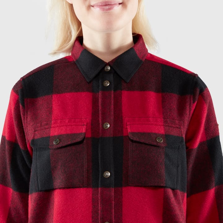 Women's Canada Shirt Longsleeve Autumn Leaf-Bordeaux Red Fjällräven