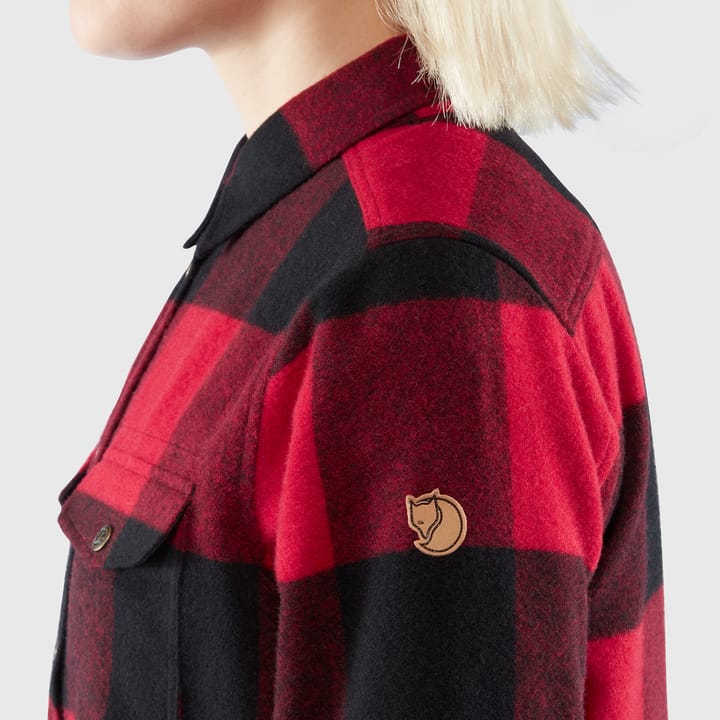 Women's Canada Shirt Longsleeve Autumn Leaf-Bordeaux Red Fjällräven