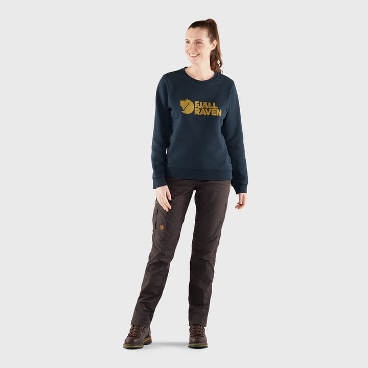Fjällräven Women's Fjällräven Logo Sweater Dawn Blue/Terracotta Brown Fjällräven