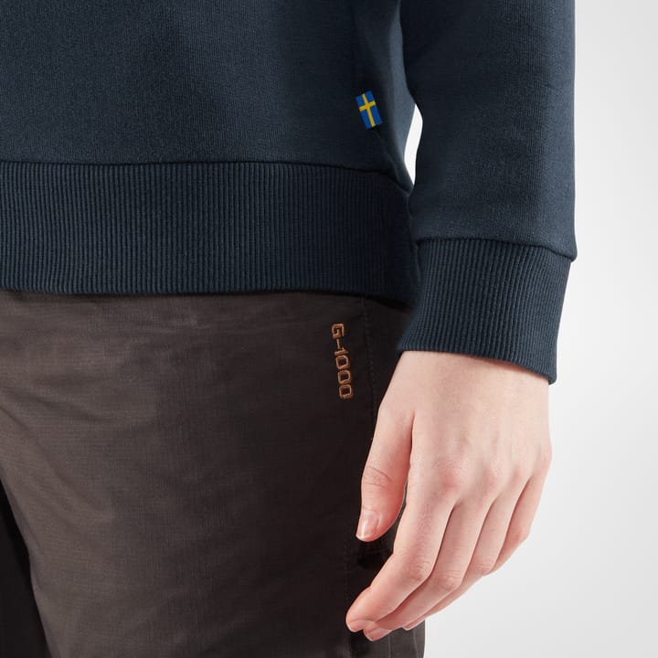 Fjällräven Women's Fjällräven Logo Sweater Dawn Blue/Terracotta Brown Fjällräven