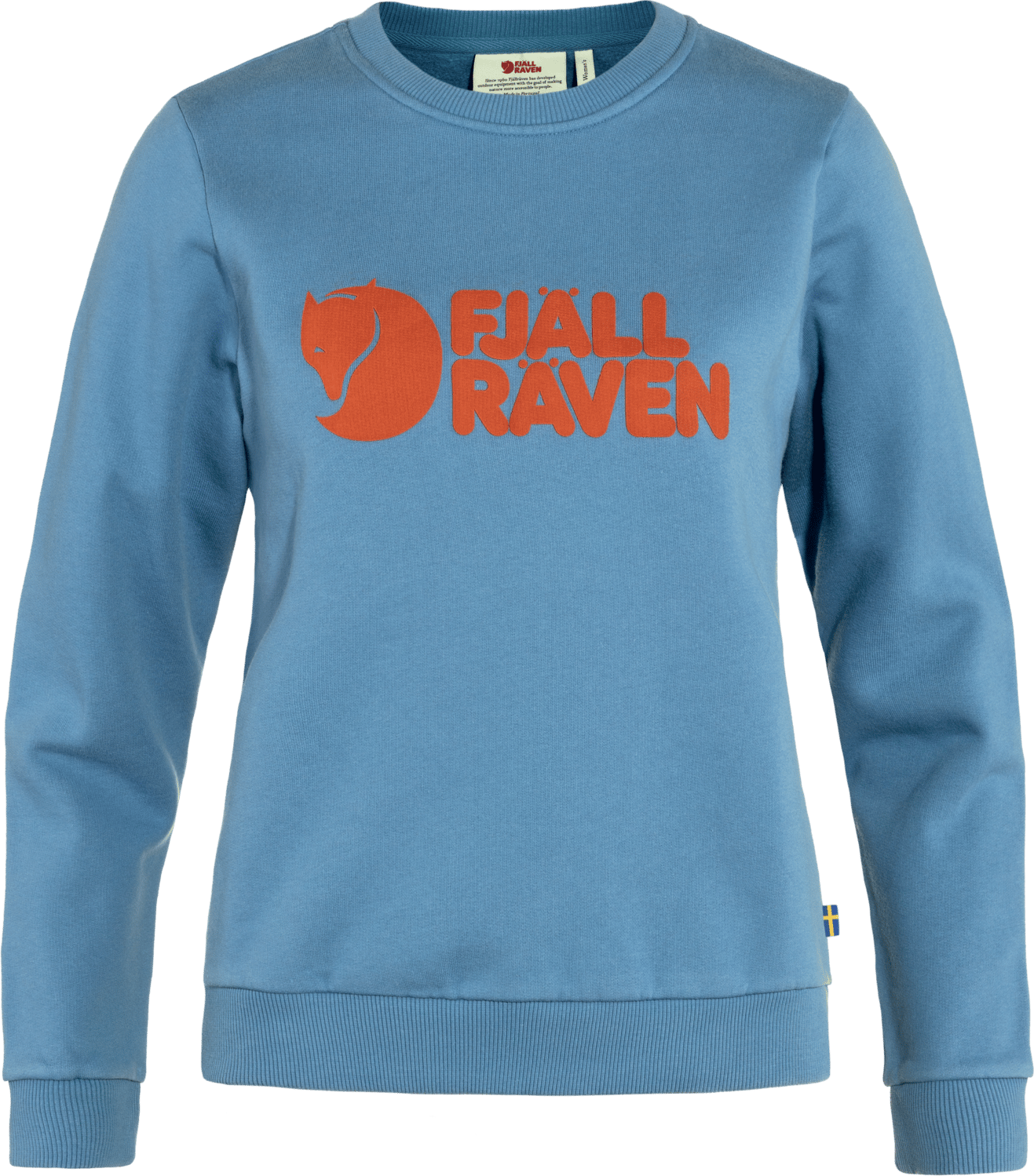 Fjällräven Women's Fjällräven Logo Sweater Dawn Blue/Terracotta Brown