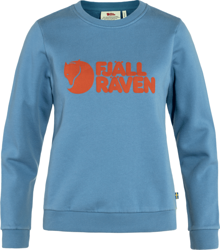 Fjällräven Women's Fjällräven Logo Sweater Dawn Blue/Terracotta Brown Fjällräven