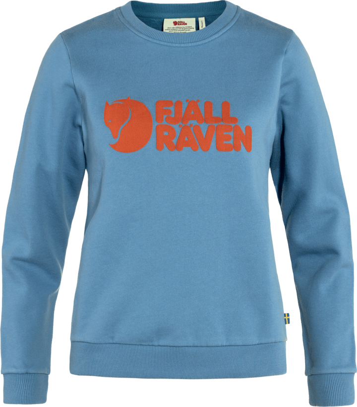 Fjällräven Women's Fjällräven Logo Sweater Dawn Blue/Terracotta Brown Fjällräven