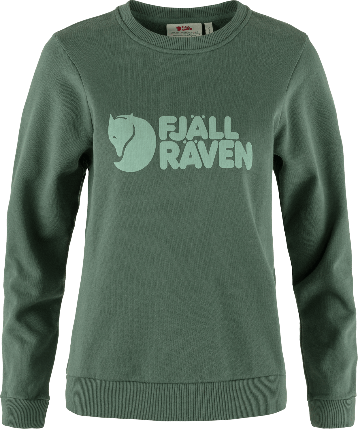 Women's Fjällräven Logo Sweater Deep Patina-Misty Green