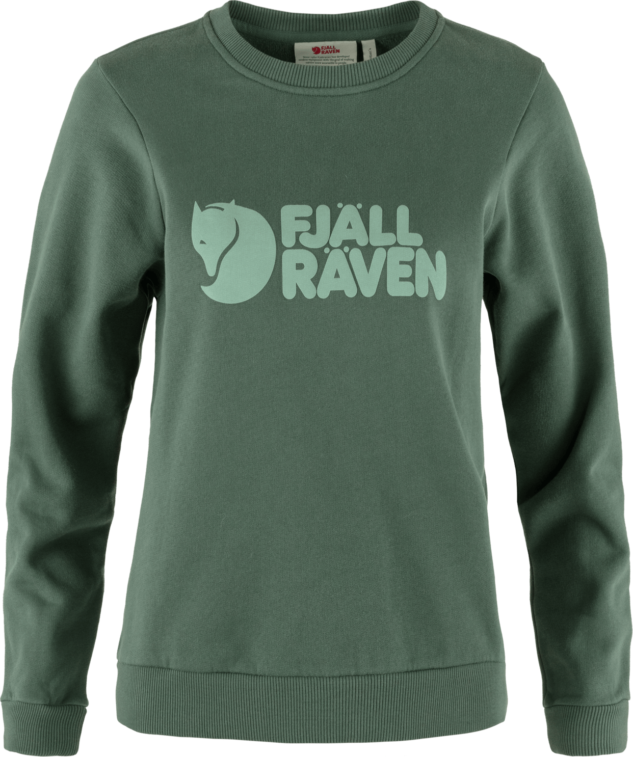 Fjällräven Women's Fjällräven Logo Sweater Deep Patina/Misty Green