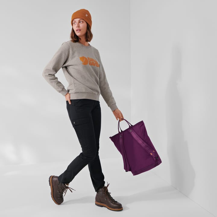 Fjällräven Women's Fjällräven Logo Sweater Dawn Blue/Terracotta Brown Fjällräven