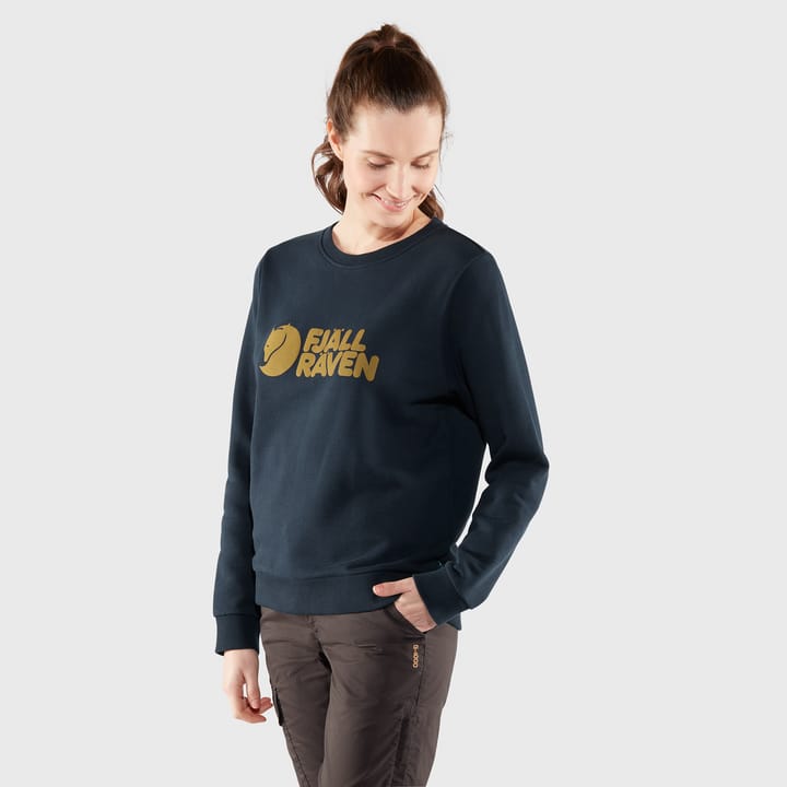 Women's Fjällräven Logo Sweater Deep Patina-Misty Green Fjällräven