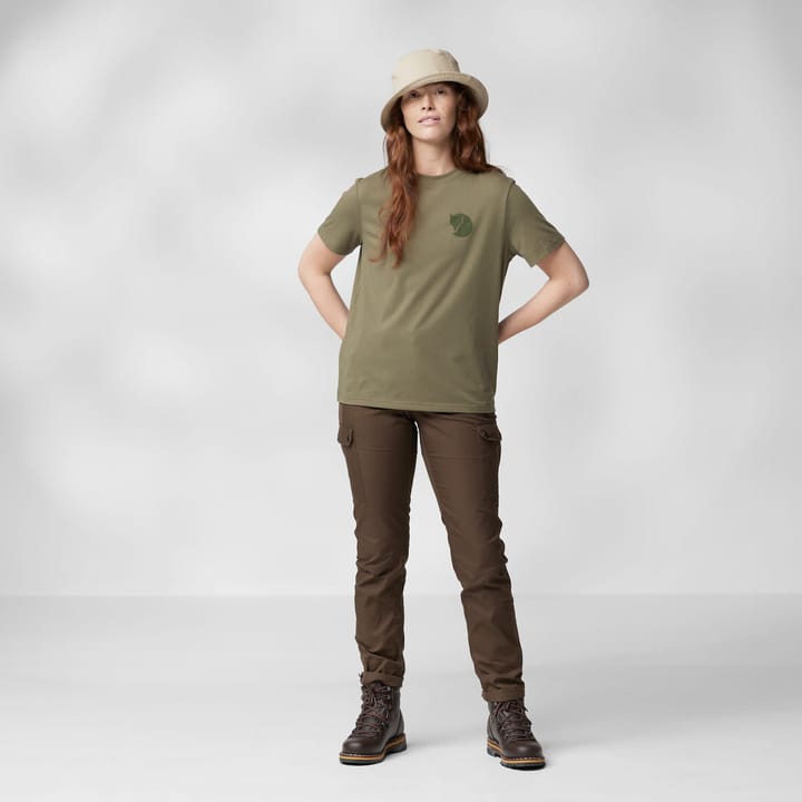 Fjällräven Women's Fox Boxy Logo Tee Chalk White Fjällräven
