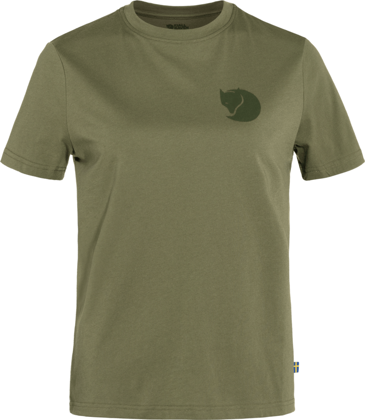 Fjällräven Women's Fox Boxy Logo Tee Green Fjällräven