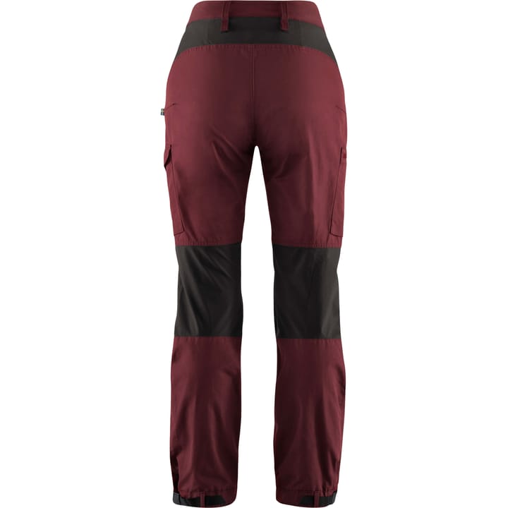 Fjällräven Women's Kaipak Trousers Curved Darkgarnet/Darkgrey Fjällräven