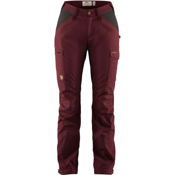 Fjällräven Women's Kaipak Trousers Curved Darkgarnet/Darkgrey Fjällräven