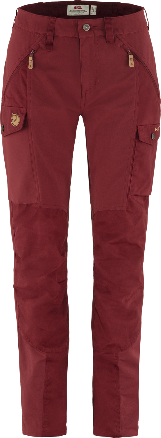 Fjällräven Women’s Nikka Trousers Curved Bordeaux Red