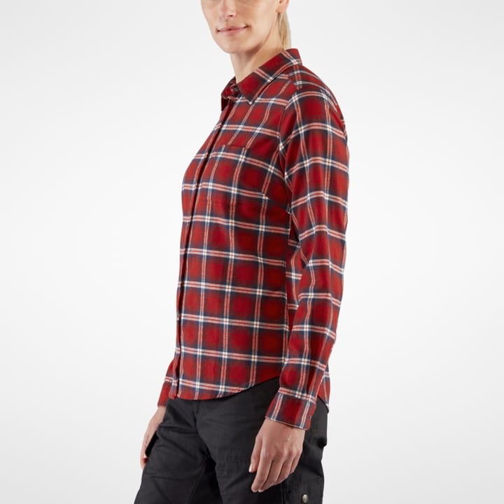 Women's Övik Flannel Shirt Deep Red Fjällräven