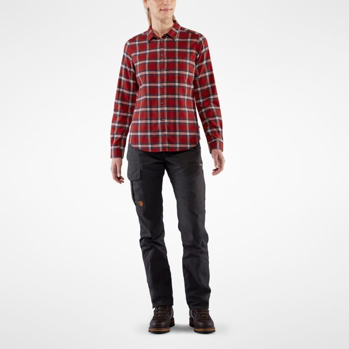 Women's Övik Flannel Shirt Deep Red Fjällräven