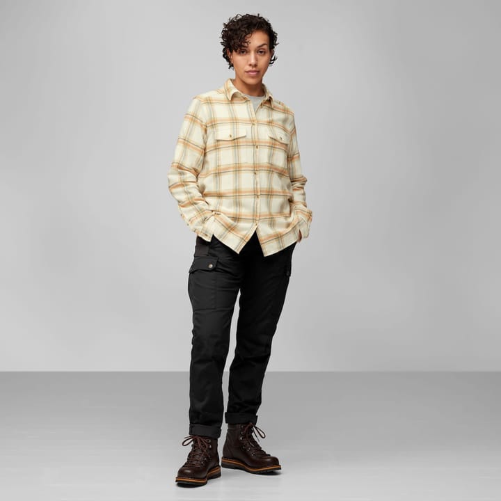 Fjällräven Women's Övik Heavy Flannel Shirt Chalk White-fossil Fjällräven