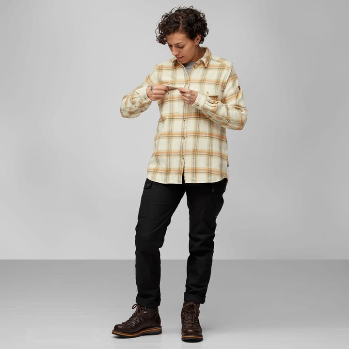 Fjällräven Women's Övik Heavy Flannel Shirt Chalk White-fossil Fjällräven