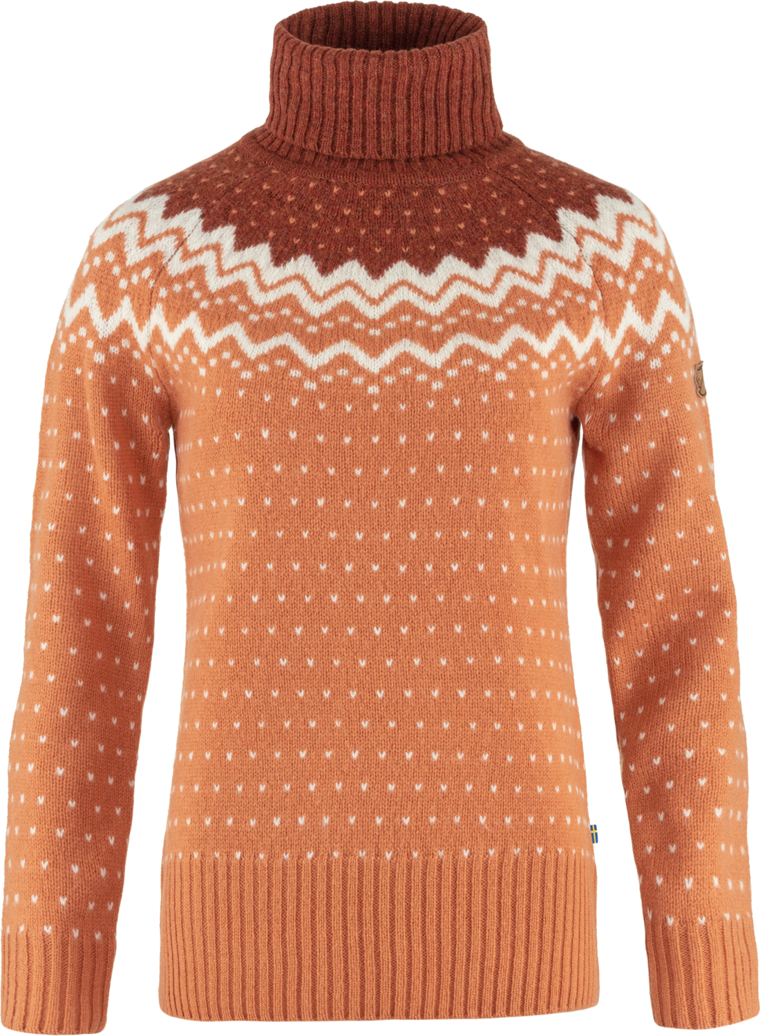 Fjällräven Women's Övik Knit Roller Neck Chalk White-Patina Green