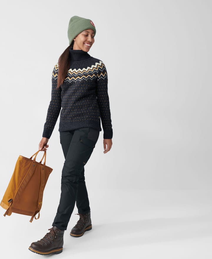 Fjällräven Women's Övik Knit Roller Neck Navy-Dark Navy Fjällräven