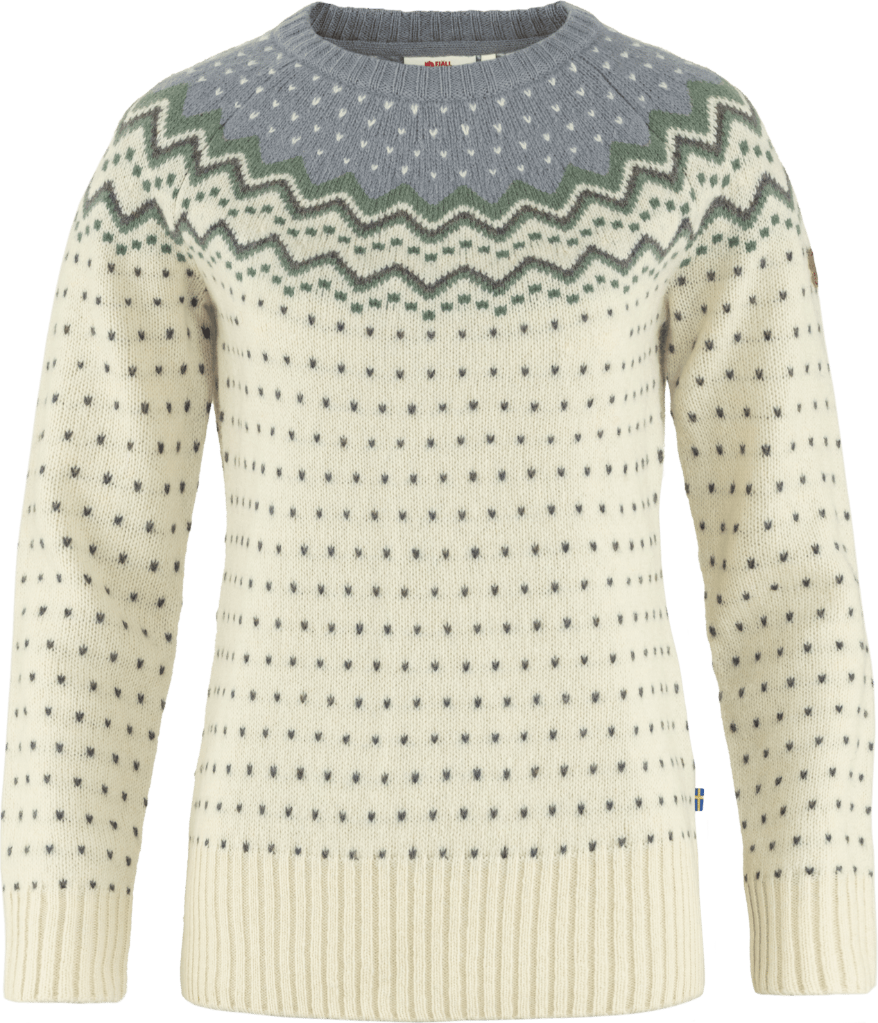 Fjällräven Women's Övik Knit Sweater Chalk White/Flint Grey
