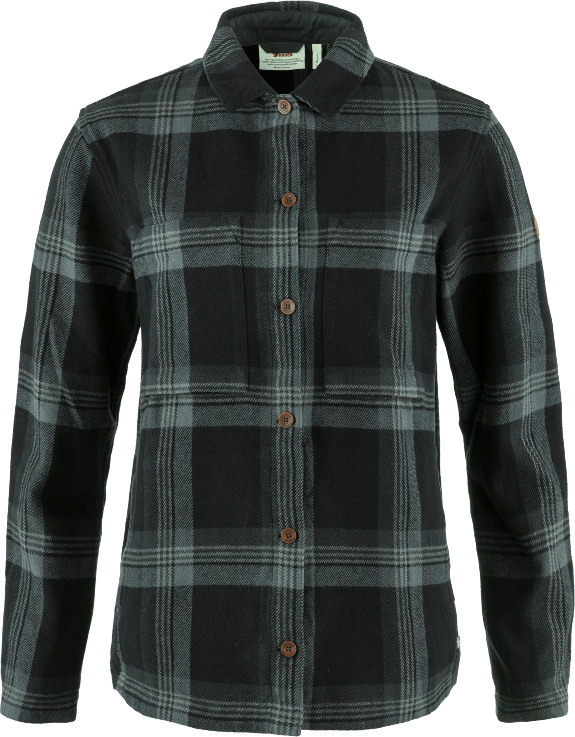 Fjällräven Women's Singi Flannel Overshirt Black-Iron Grey