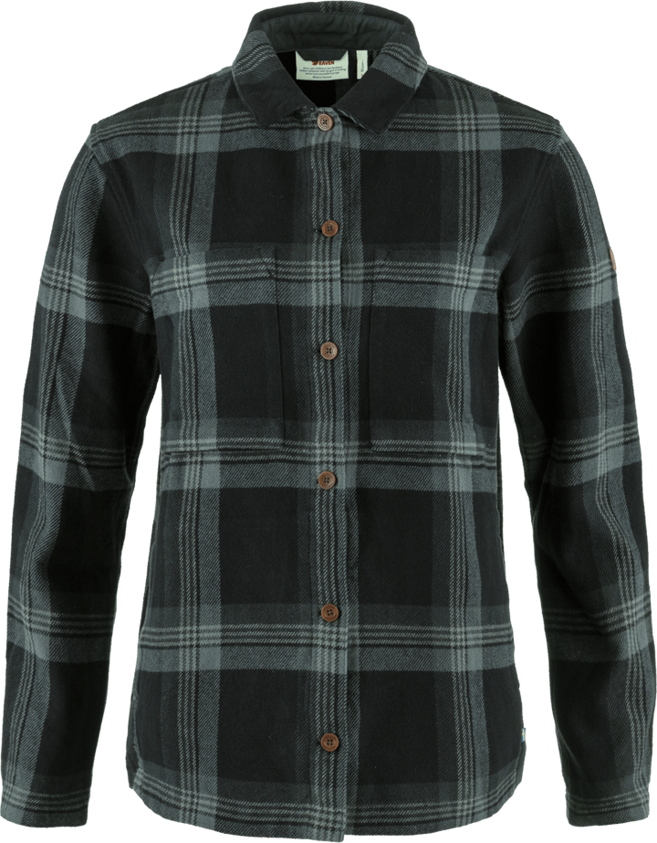 Fjällräven Women's Singi Flannel Overshirt Black-Iron Grey Fjällräven