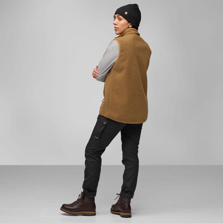 Fjällräven Women's Vardag Pile Fleece Vest Buckwheat Brown Fjällräven
