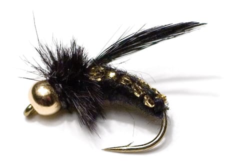 Unique Flies Virkad Gold Head Black Str. 12 Black Unique Flies Unique Flies Virkad Gold Head Black Str. 12 Black Unique Flies