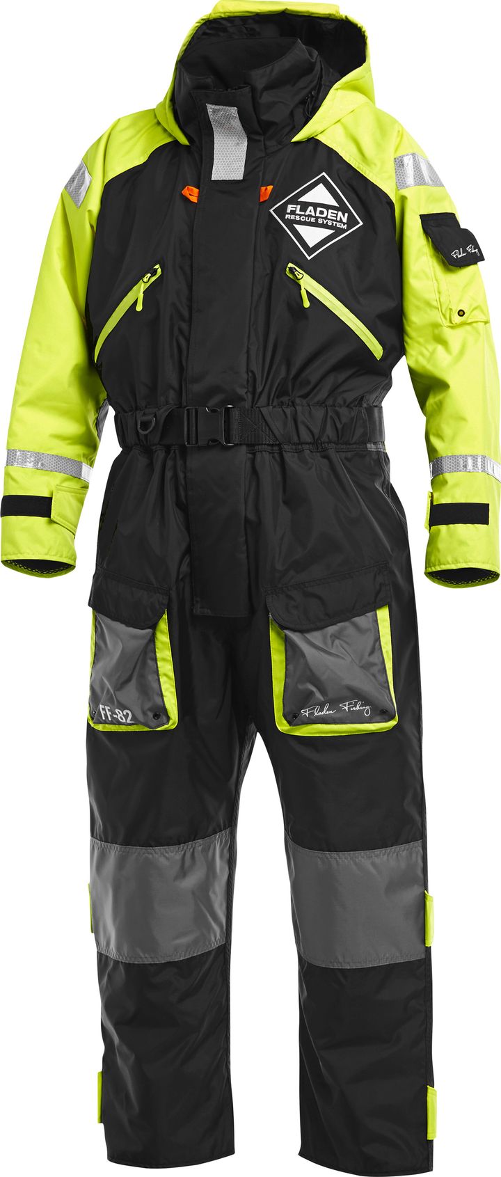 Fladen Flytedress 845xy Sort/Gul Womens Fladen